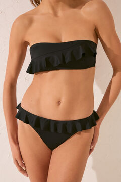 Womensecret Panty bikini brasileño volantes negro negro