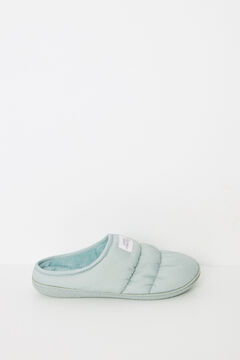 Womensecret Pantuflas nylon acolchado verde verde