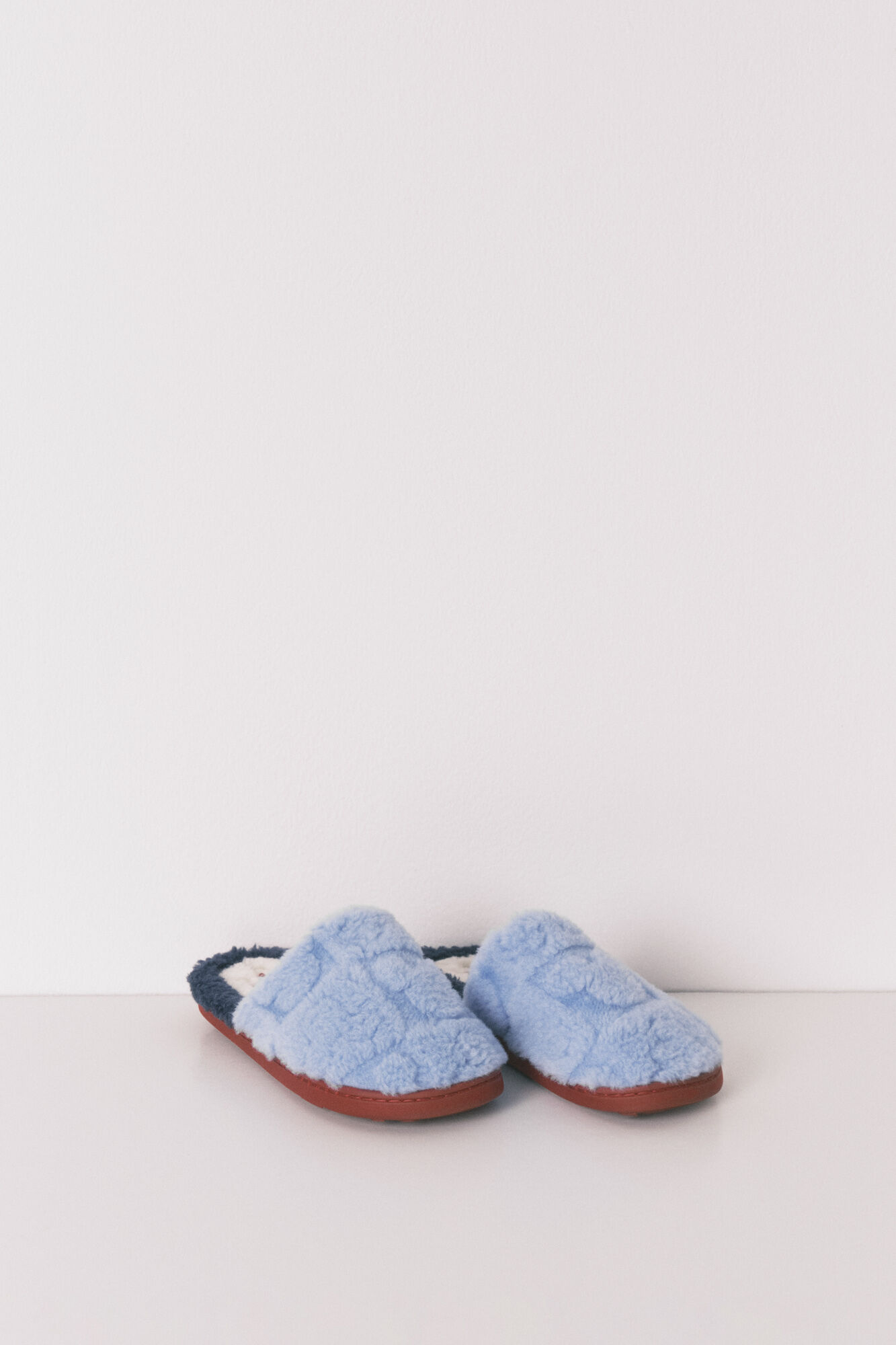 Women'secret Pantuflas para casa de ducha con estampado de Mickey azul estampado