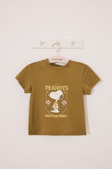 Women'secret Pijama corta infantil de Snoopy kaki