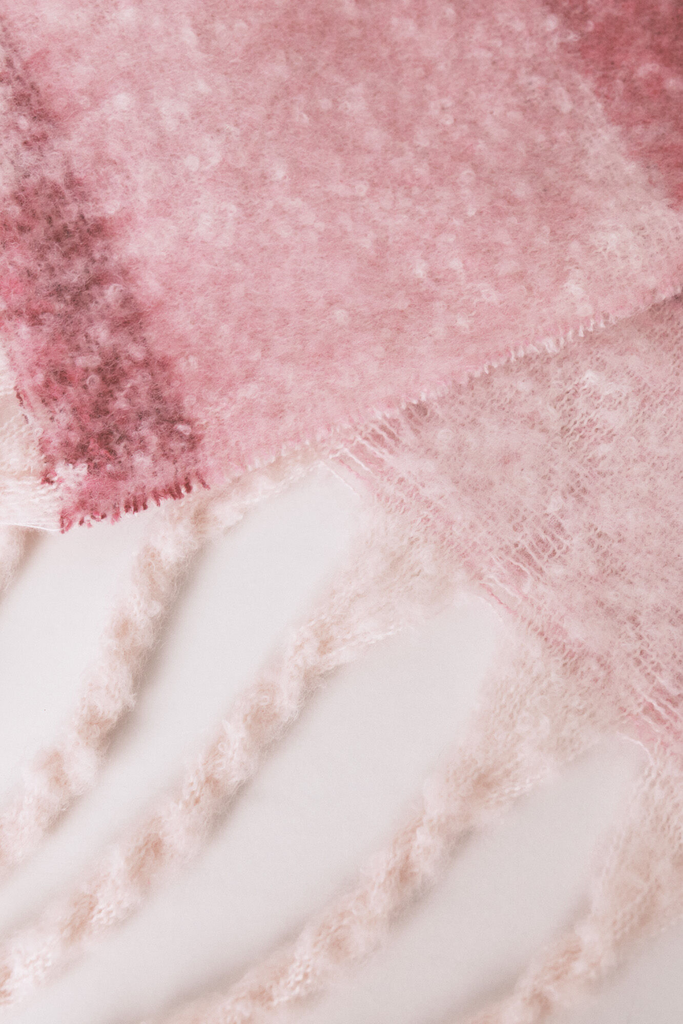 Women'secret Pa&ntilde;uelo de mohair rosa rosa