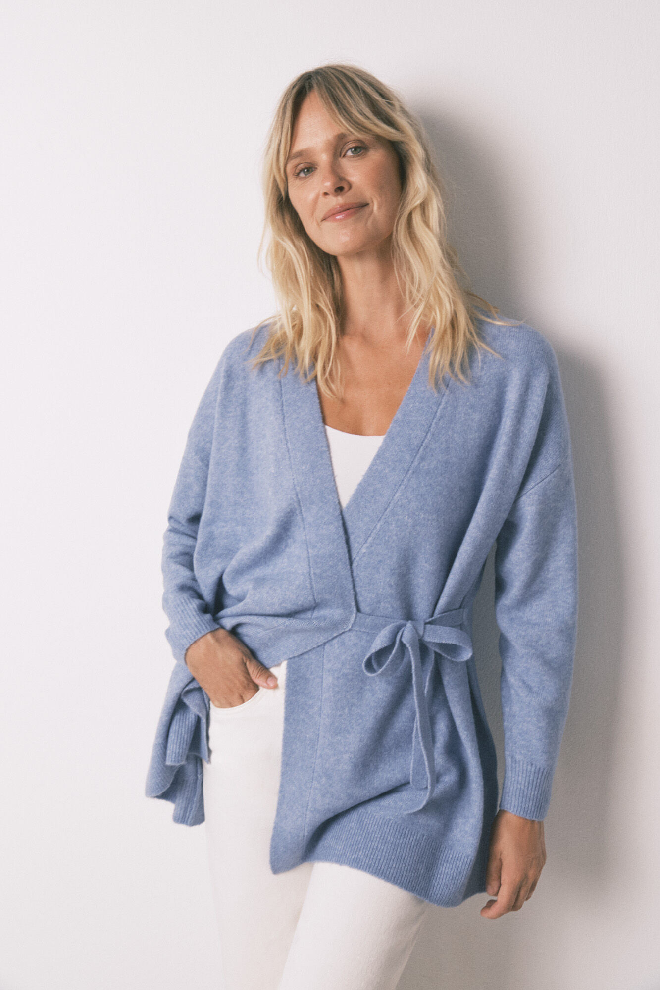 Women'secret C&aacute;rdigan midi tejido tricot azul