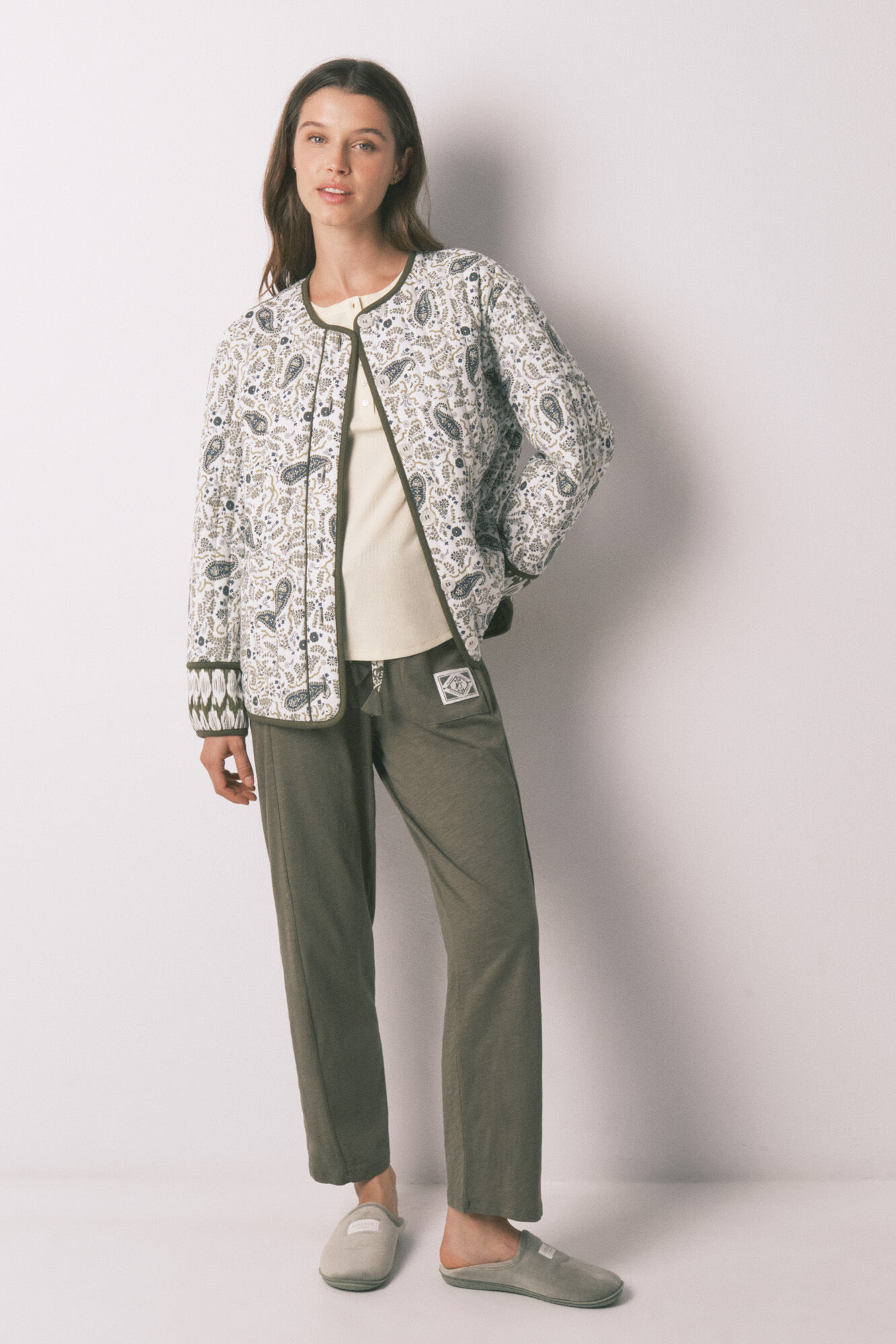 Women'secret Chamarra acolchada estampado Paisley estampado
