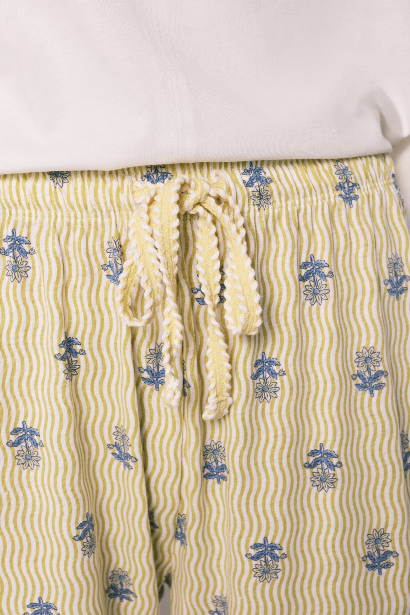 Women'secret Pijama capri de algod&oacute;n blanco marfil