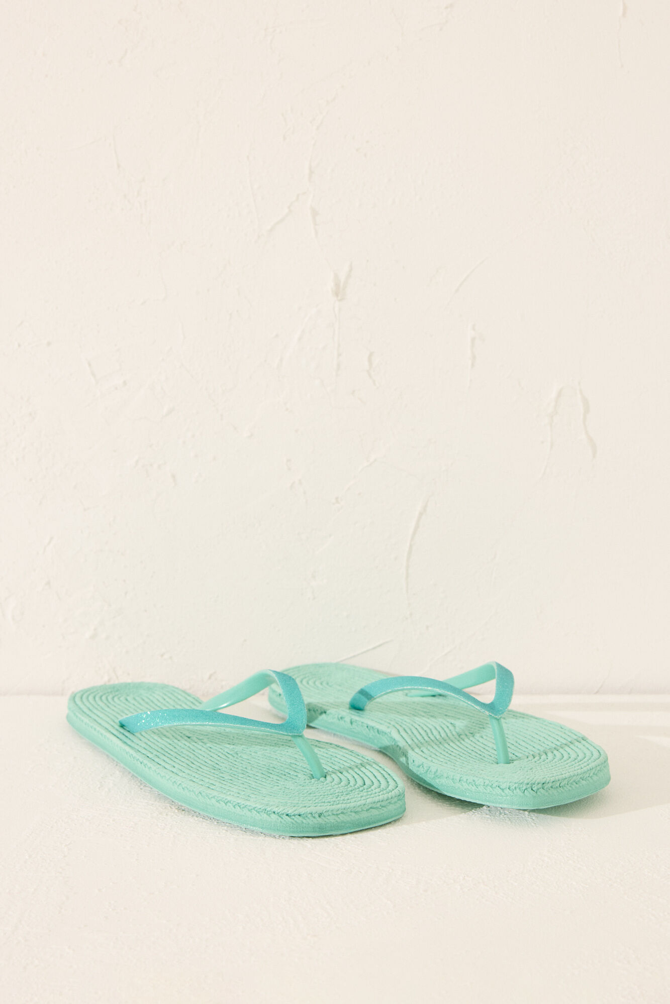 Women'secret Chanclas de esparto con punta cuadrada verde kaki