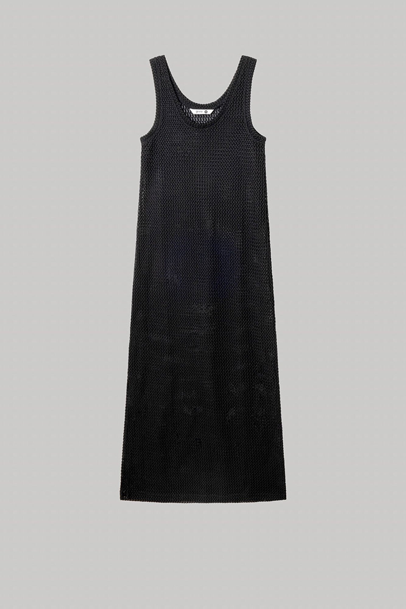 Gisela Vestido largo negro de crochet negro