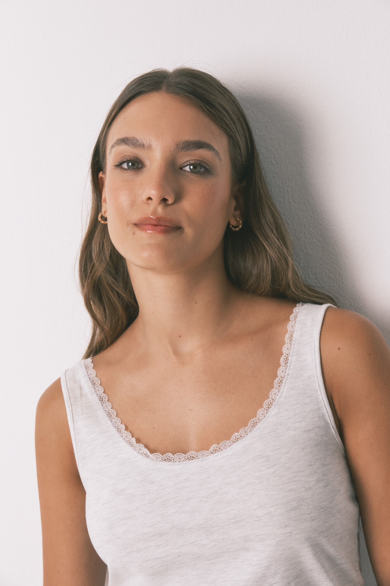 Women'secret Playera de tirantes gris 