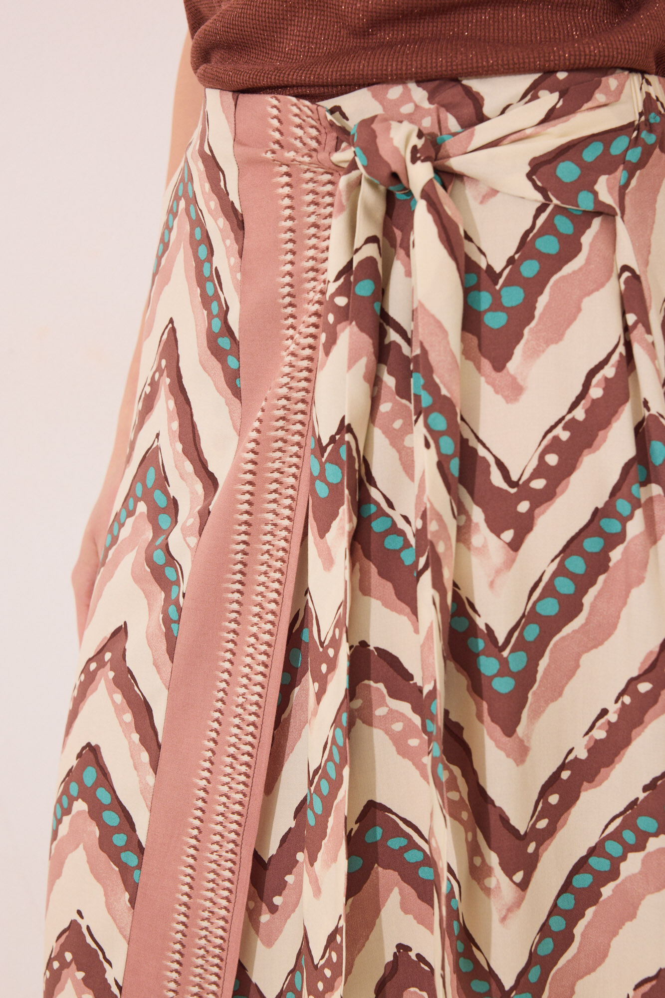 Women'secret Pareo midi con estampado tribal caf&eacute;