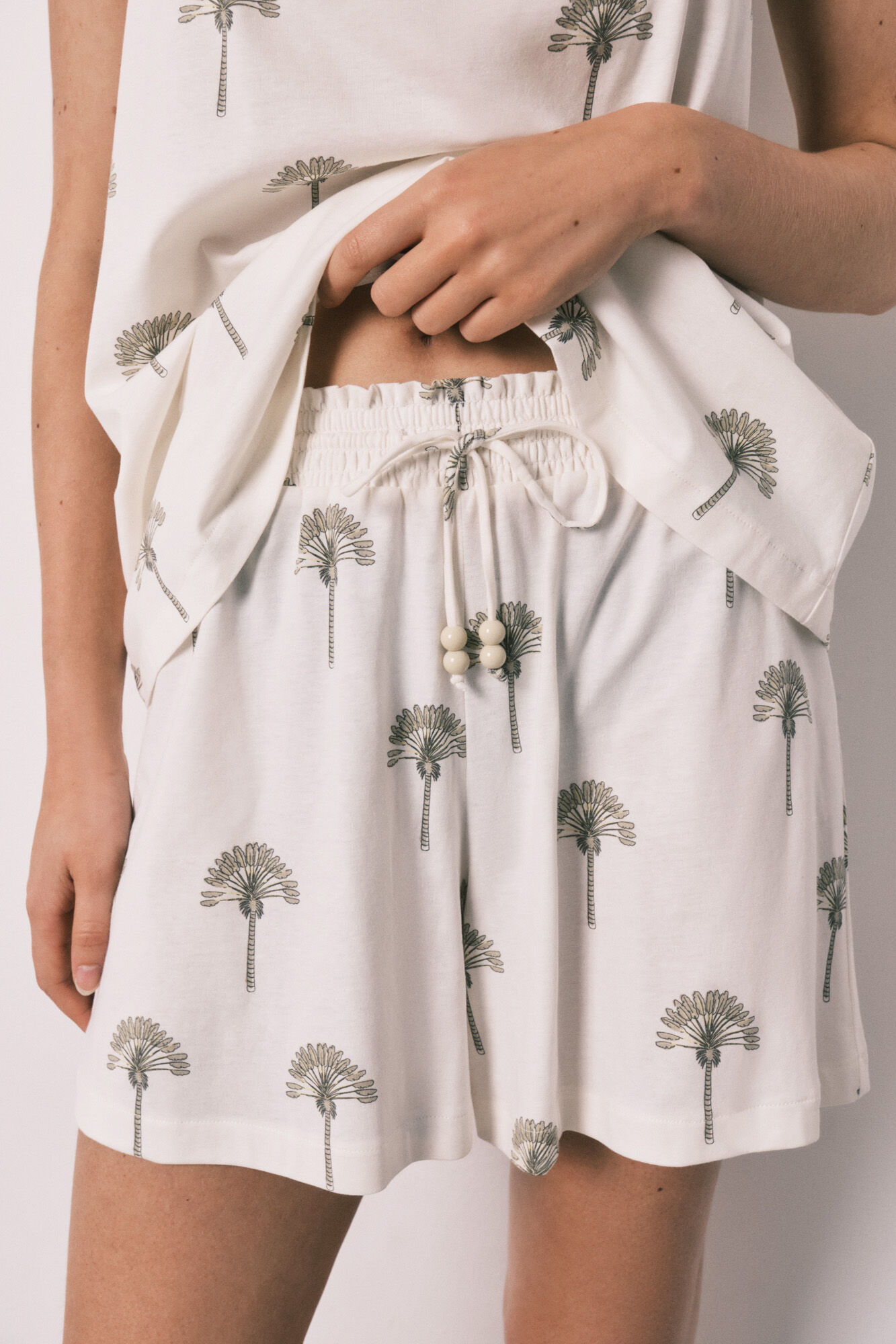 Women'secret Pijama corta de tirantes de algod&oacute;n blanco