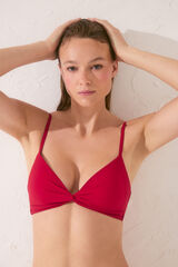 Womensecret Top de bikini triangular push up rojo rojo
