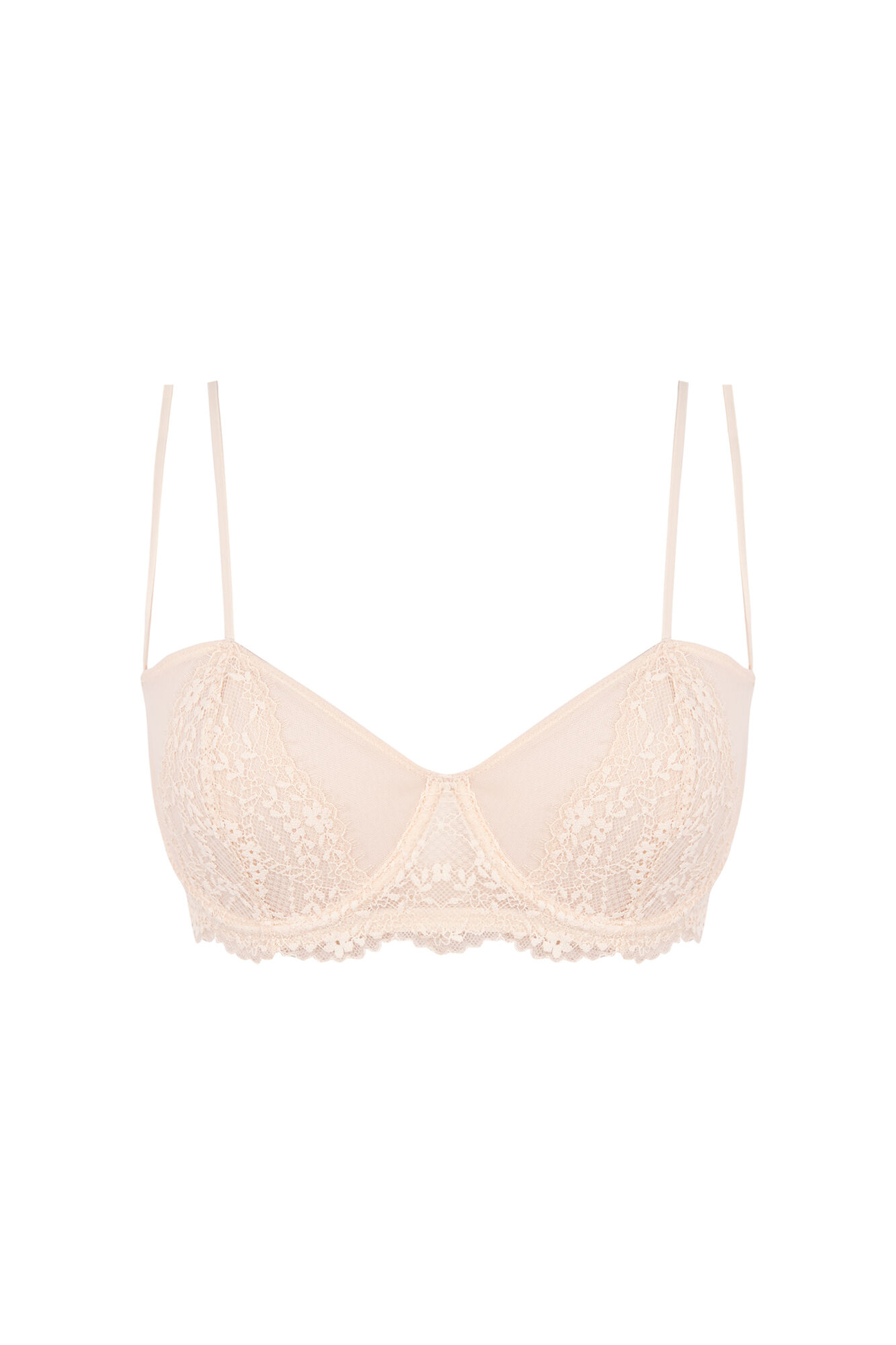 Women'secret PRETTY brasier balconette de encaje color piel caf&eacute;