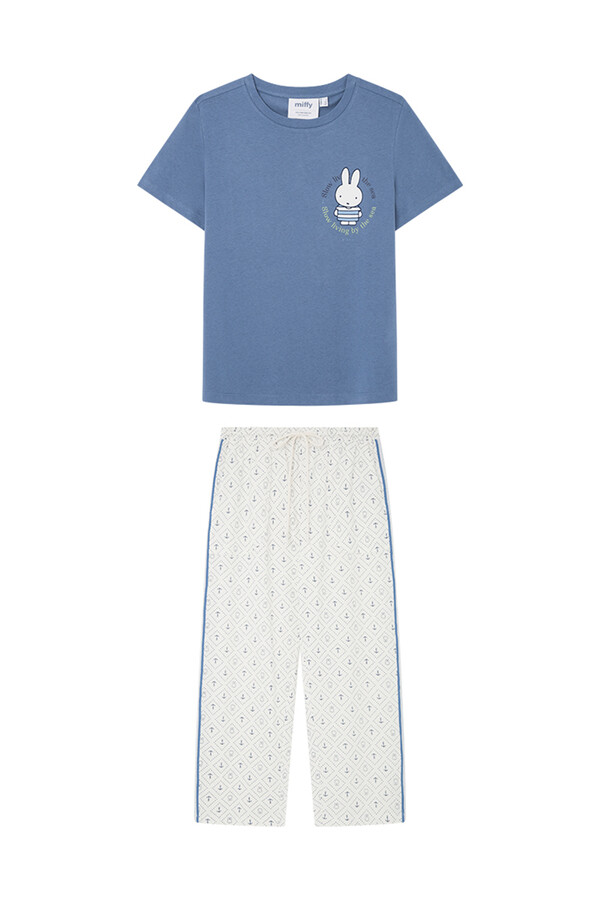 Womensecret Pijama Capri 100% algodón Miffy azul