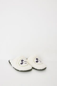 Womensecret Pantuflas para casa de piel de Mickey Mouse gris
