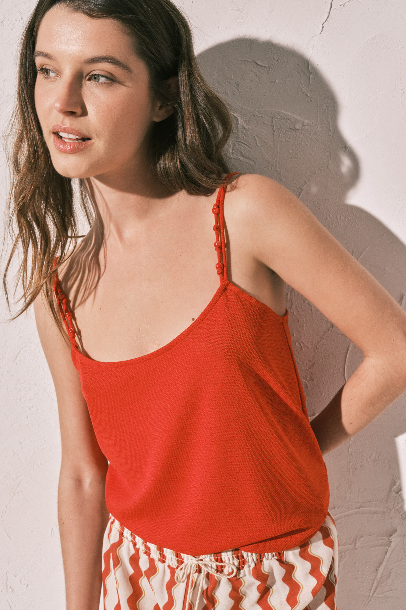 Women'secret Playera de tirantes finos coral