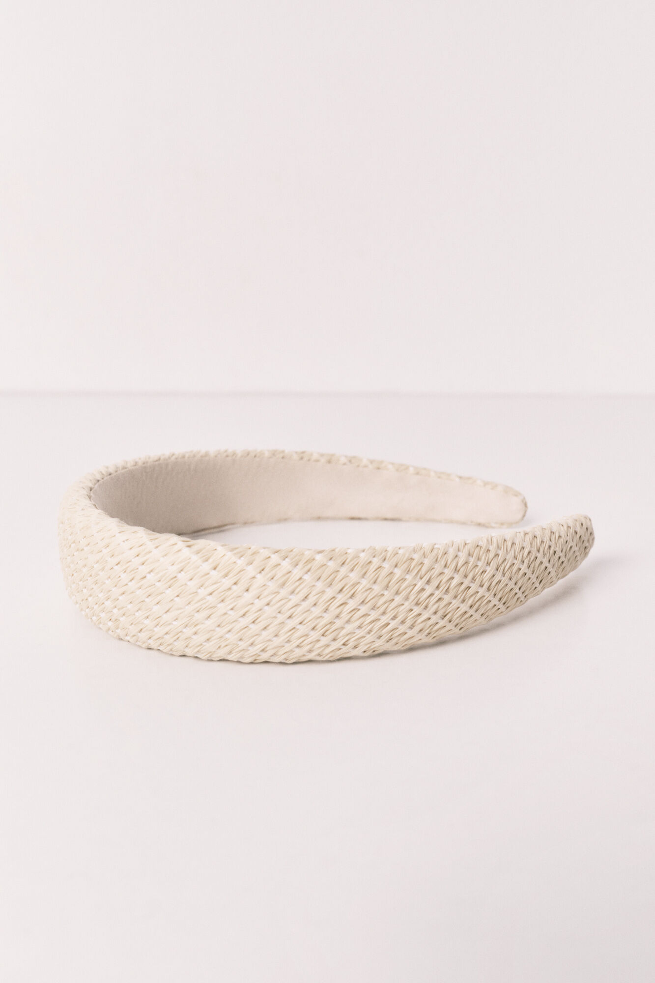 Women'secret Diadema de rafia natural caf&eacute;