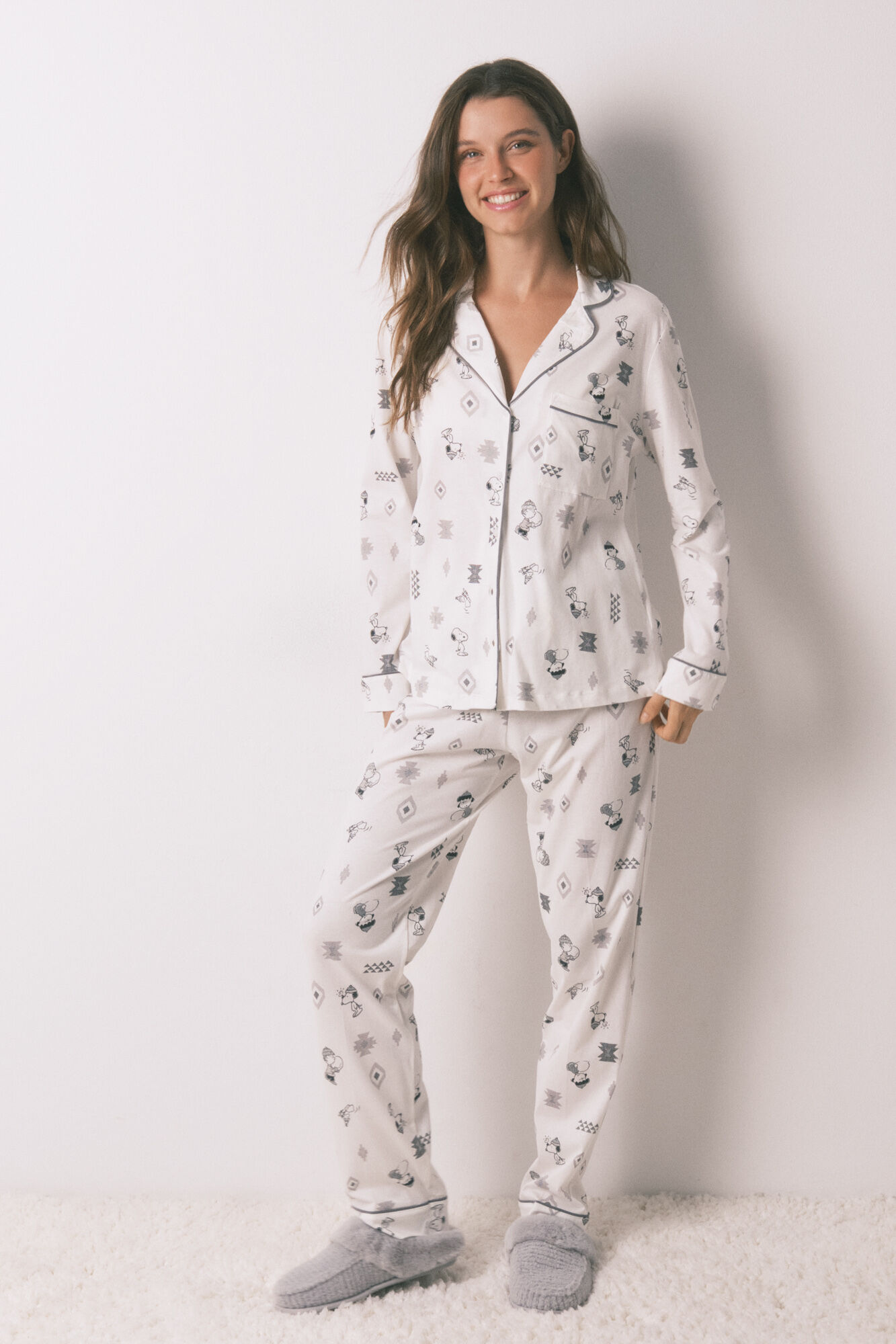 Women'secret Pijama camisera de Snoopy 100% algod&oacute;n