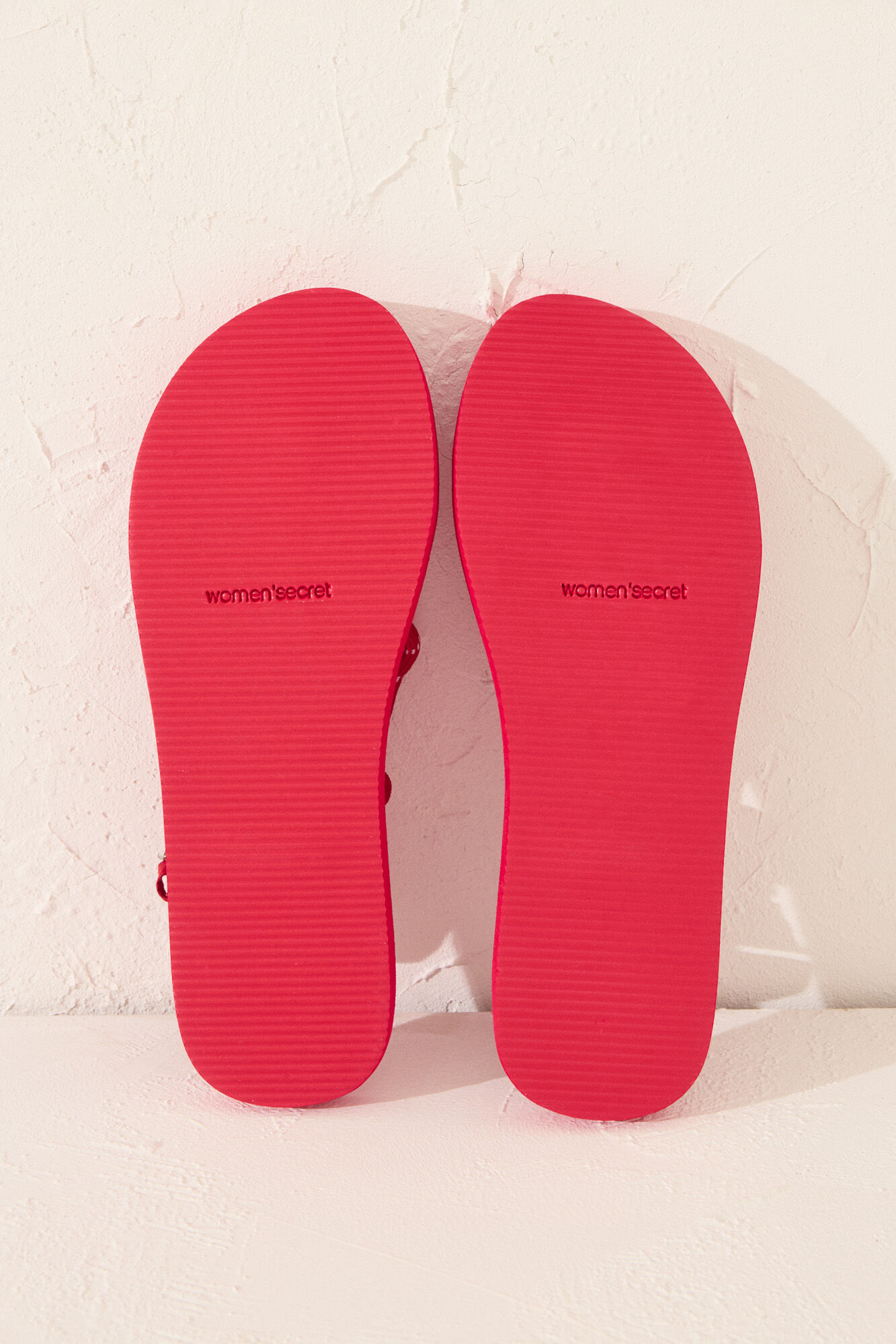 Women'secret Chanclas de cuerda de Snoopy rojo rojo