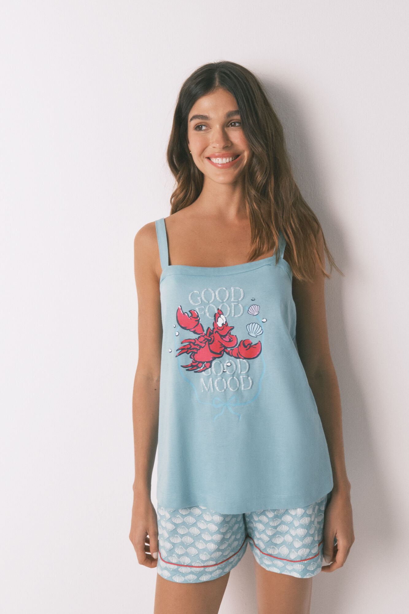 Women'secret Pijama corta verde Sebasti&aacute;n 100% algod&oacute;n