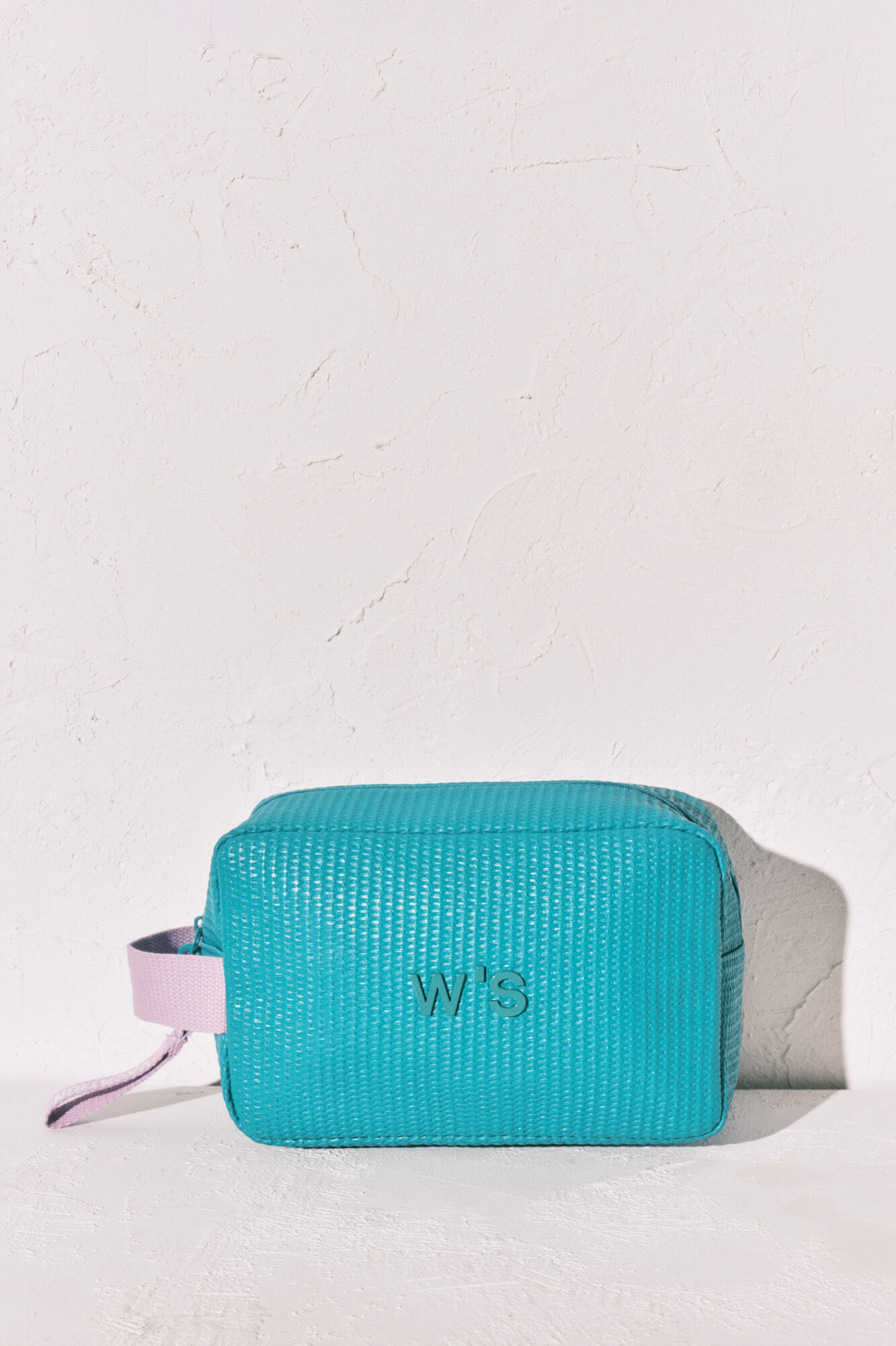 Women'secret Neceser engomado textura rafia azul verde