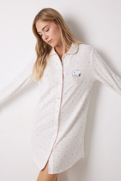 Womensecret Camisón camisero 100% algodón rosa corazones rosa