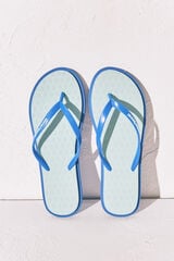 Women'secret Chanclas de dedo con textura floral azul verde