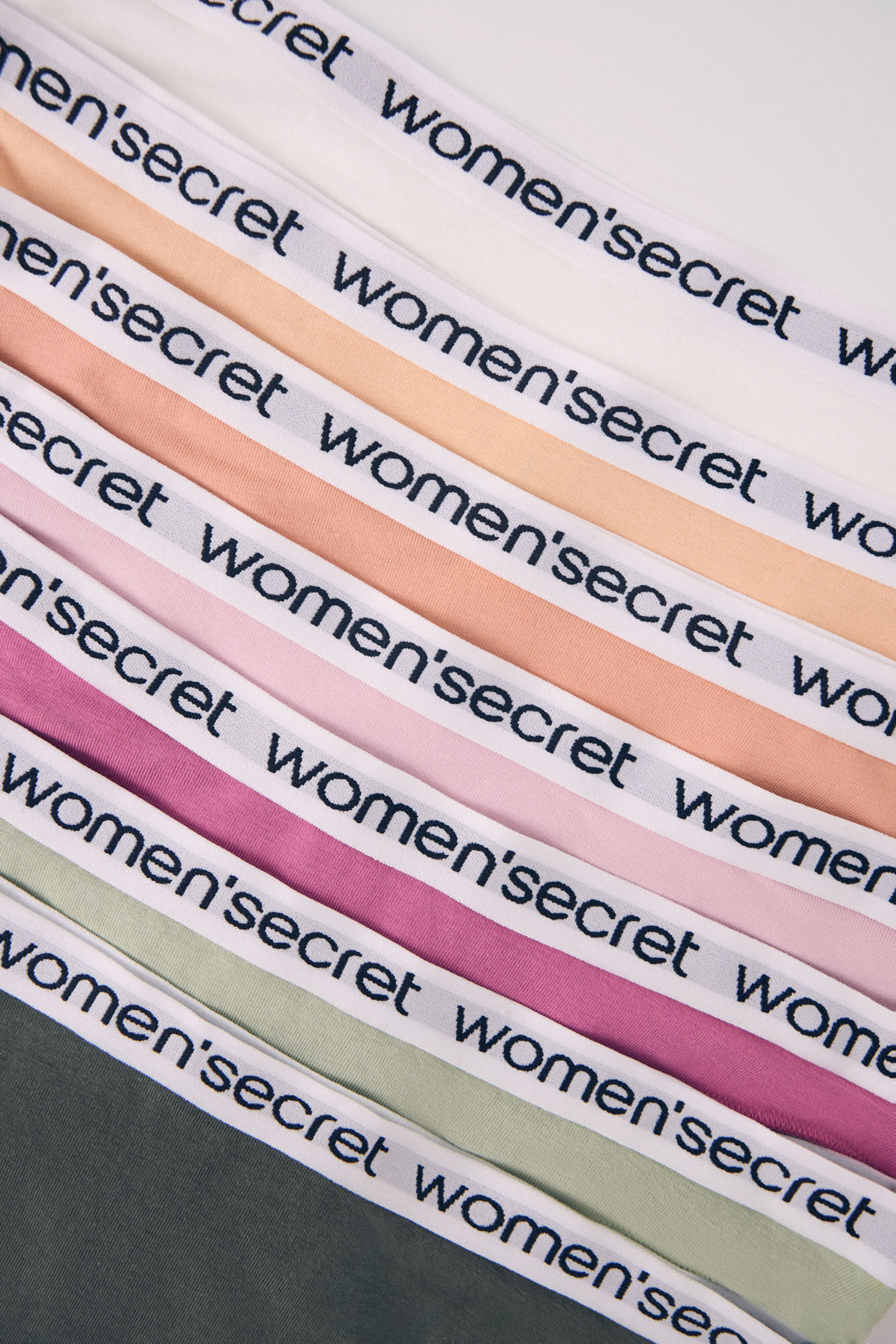 Women'secret Pack 7 panties brasile&ntilde;os algod&oacute;n logo blanco