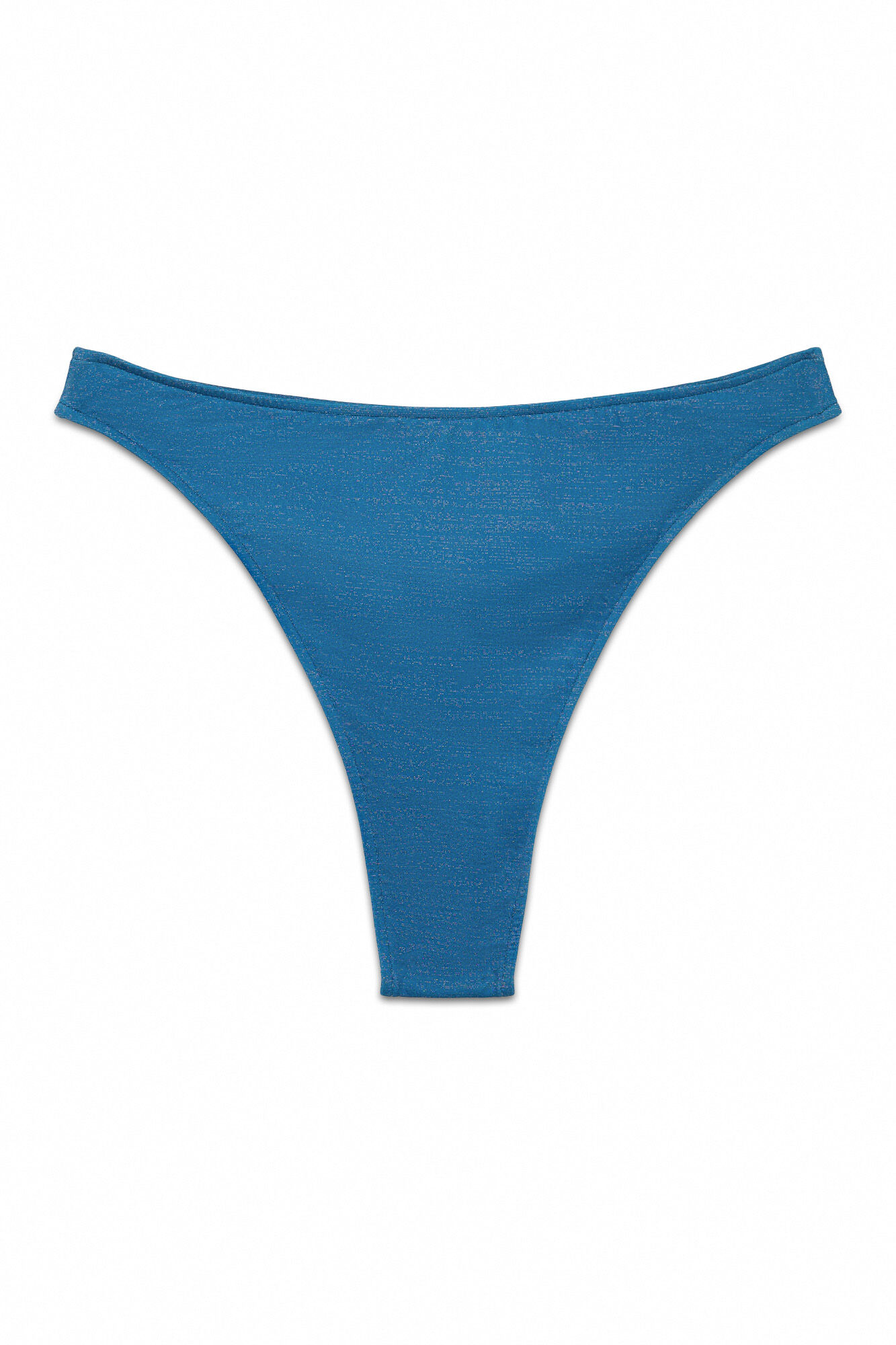 Women'secret Panty de bikini cl&aacute;sica con brillo azul azul