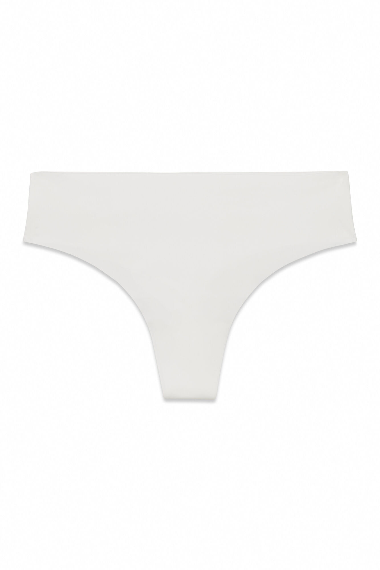 Women'secret Tanga clean cut de microfibra blanca marfil