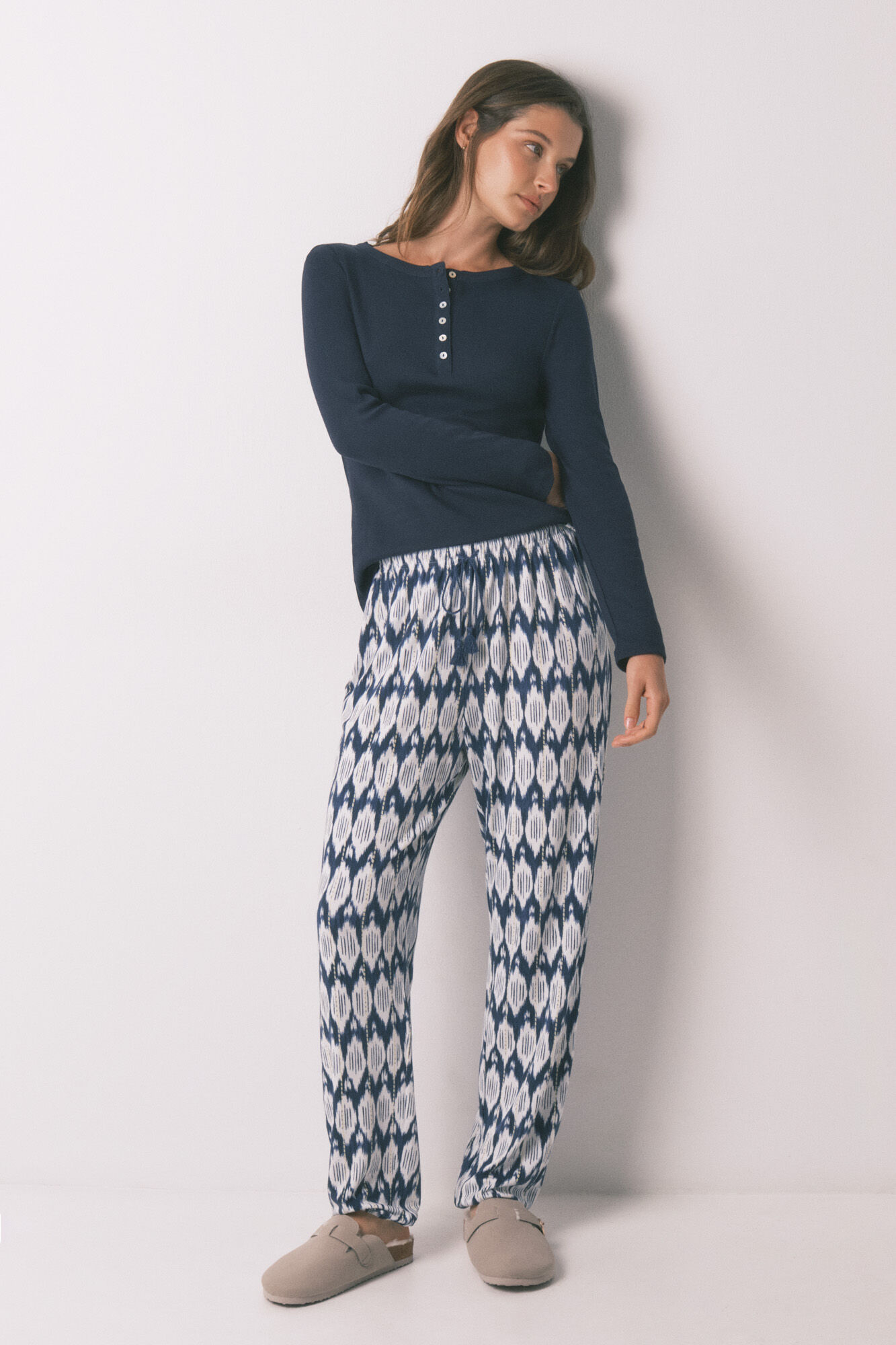 Women'secret Pantal&oacute;n largo estampado boho estampado