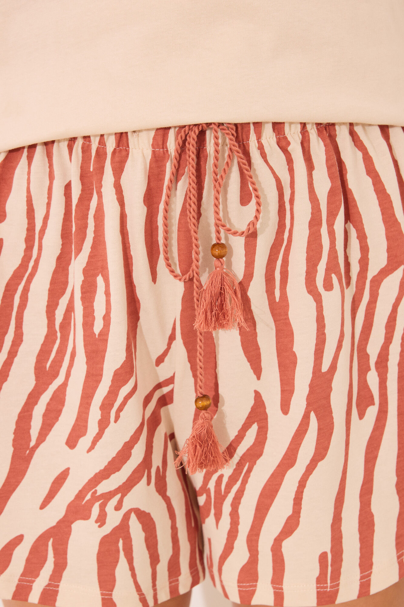 Women'secret Pijama corta con estampado del Rey Le&oacute;n caf&eacute;