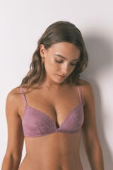 Women'secret LOVELY brasier triangular de encaje rosa rosa