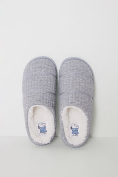 Womensecret Pantuflas para casa cerradas con relleno color marfil azul