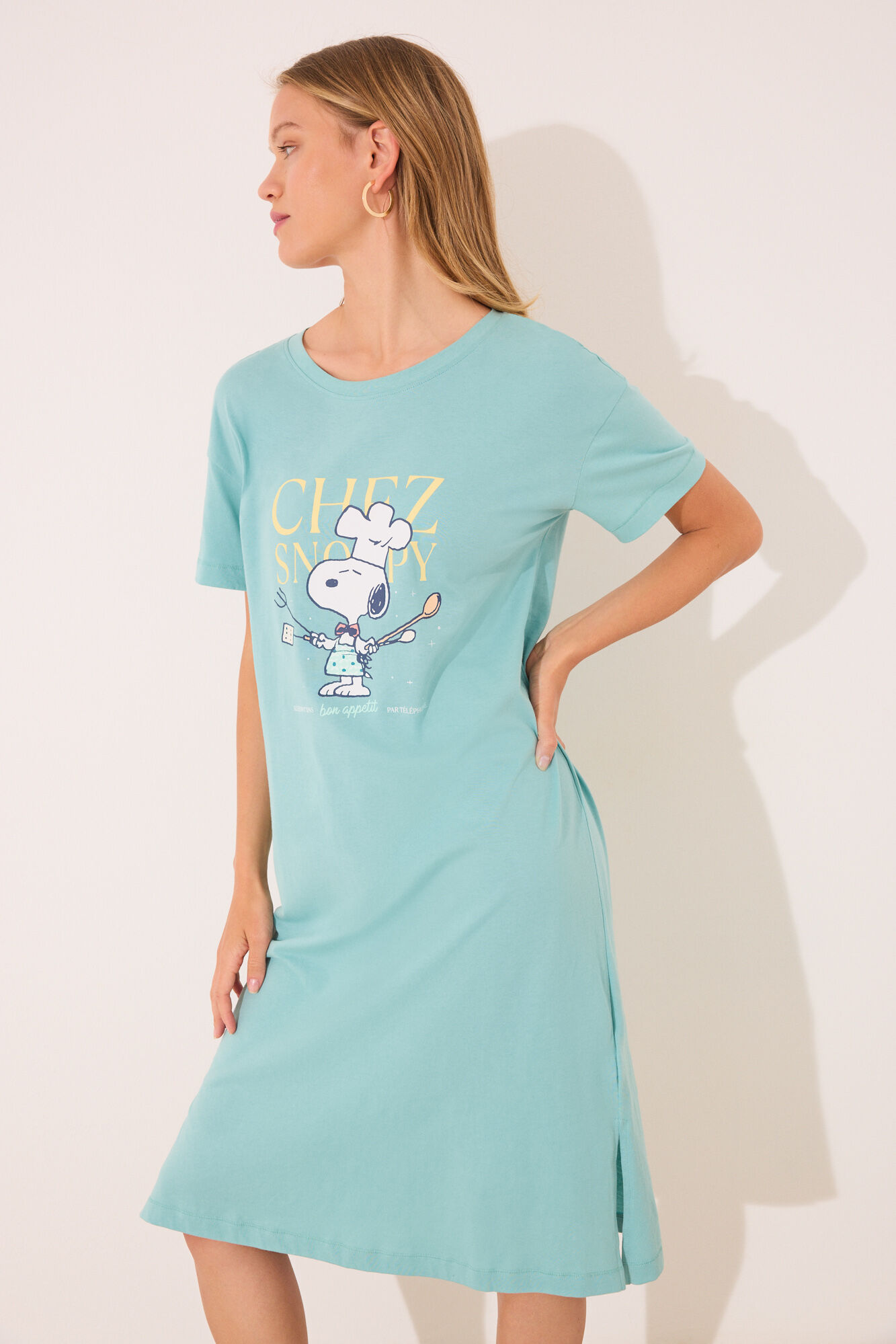 Women'secret Camis&oacute;n largo 100% algod&oacute;n Sebastian verde