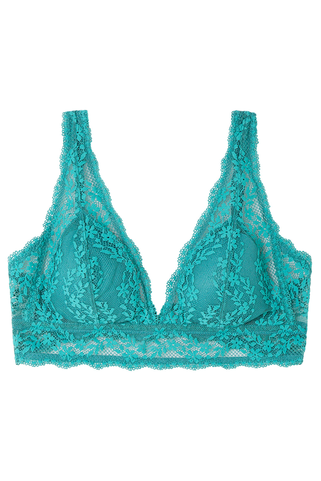 Women'secret Cuello halter brasier triangular con escote halter y relleno de encaje verde LOVELY verde