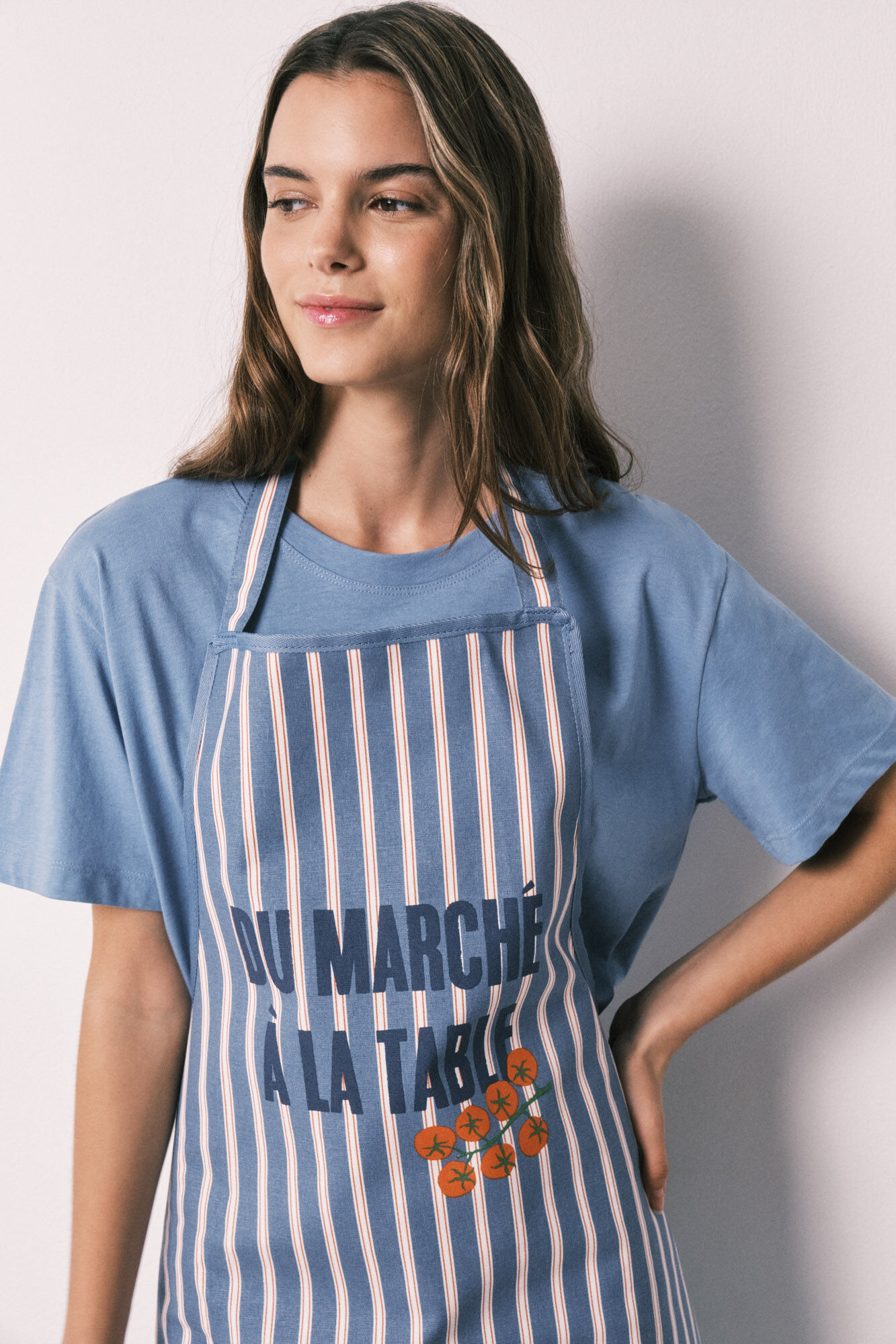 Women'secret Delantal de algod&oacute;n estampado de rayas