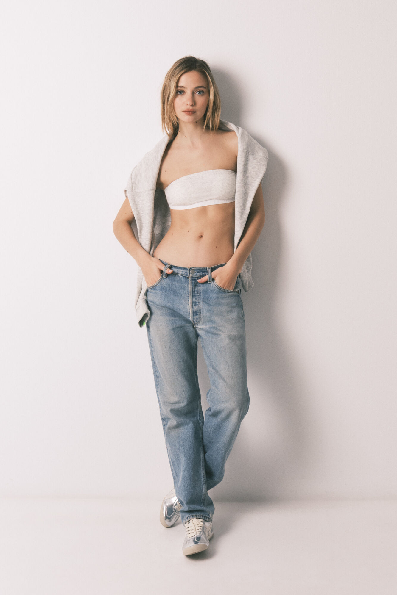 HI&BYE Brasier top bandeau gris gris