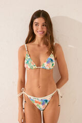 Womensecret Panty de bikini clásica con paisaje tropical estampado
