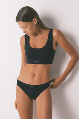 Women'secret Panty negra clásica sin costuras negro