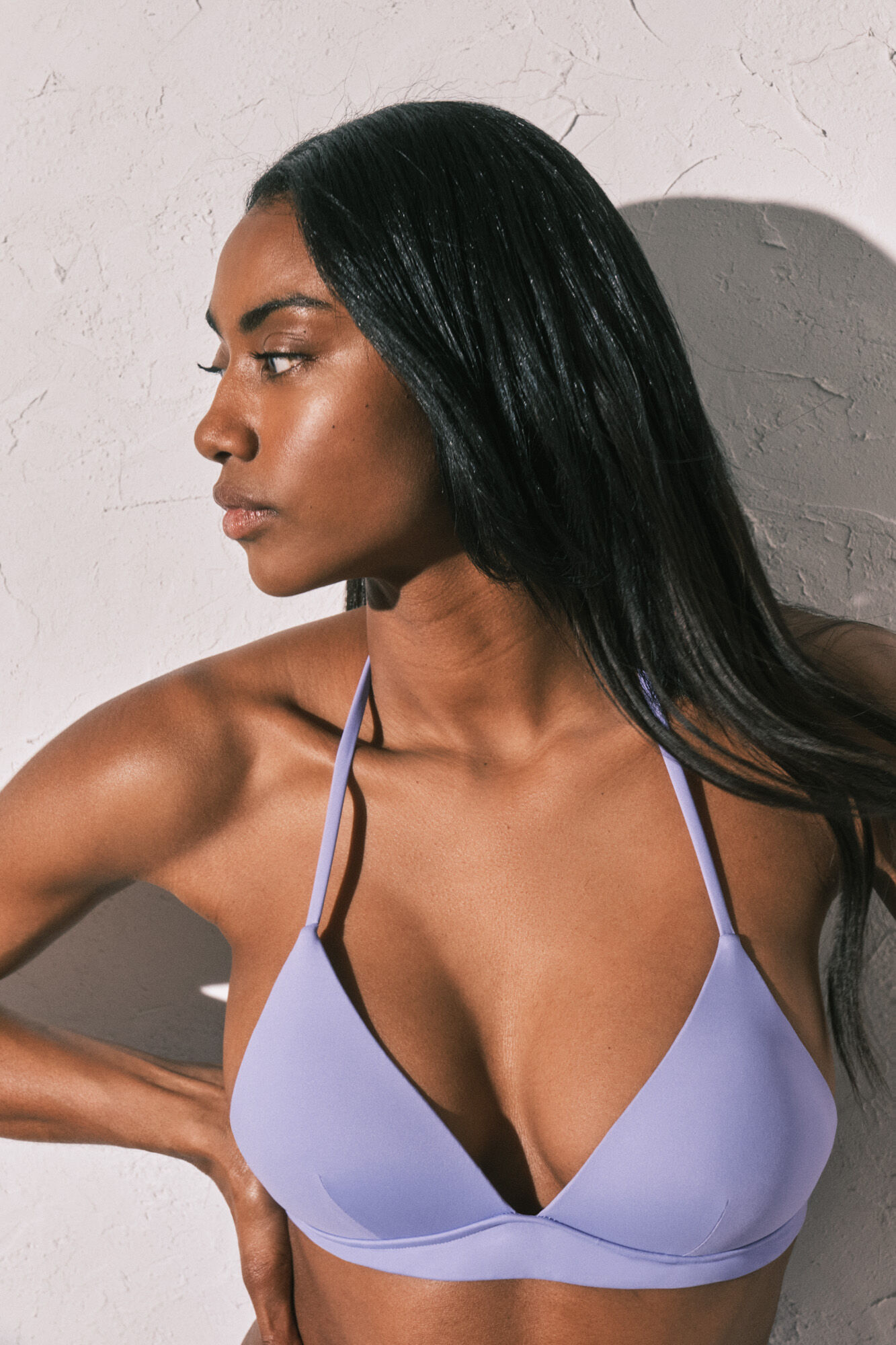 Women'secret Top bikini triangular copa fija lila