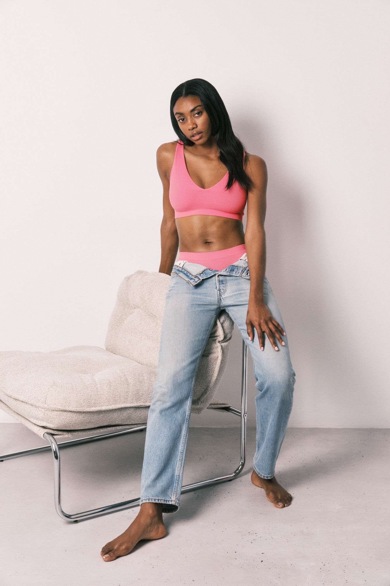 Women'secret Top halter liso clean cut coral
