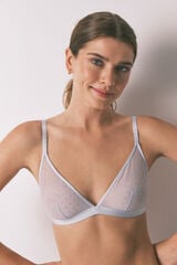 Women'secret Brasier triangular con pedrería azul NATURAL azul