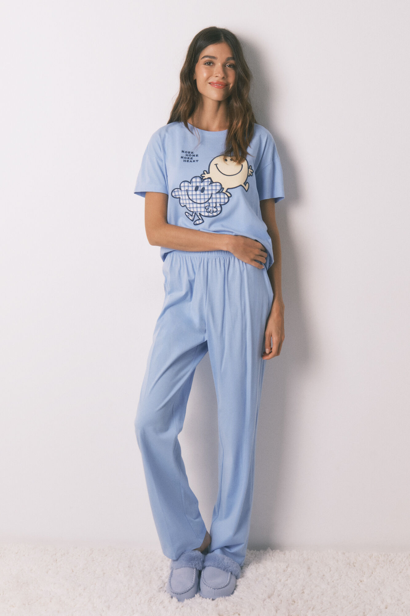 Women'secret Pijama larga de manga corta SmileyWorld&reg;