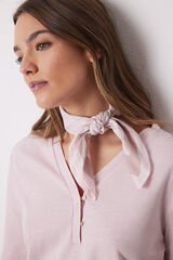 Womensecret Pañuelo para cuello rayas rosa estampado
