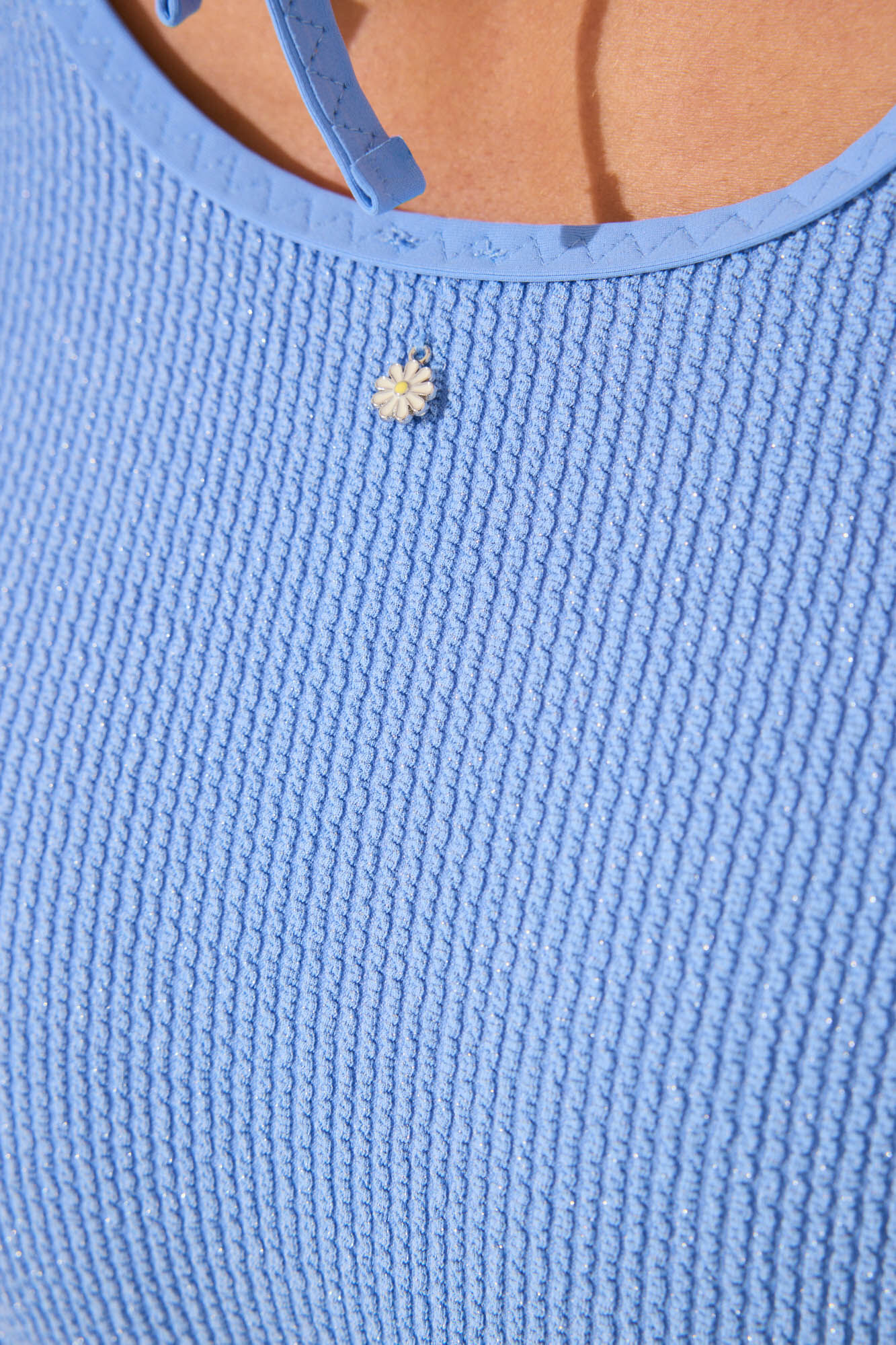 Women'secret Traje de traje de ba&ntilde;o con aberturas de lurex azul azul