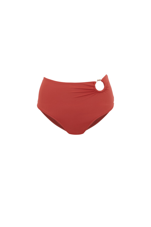 Women'secret Panty de bikini con anillo alto púrpura
