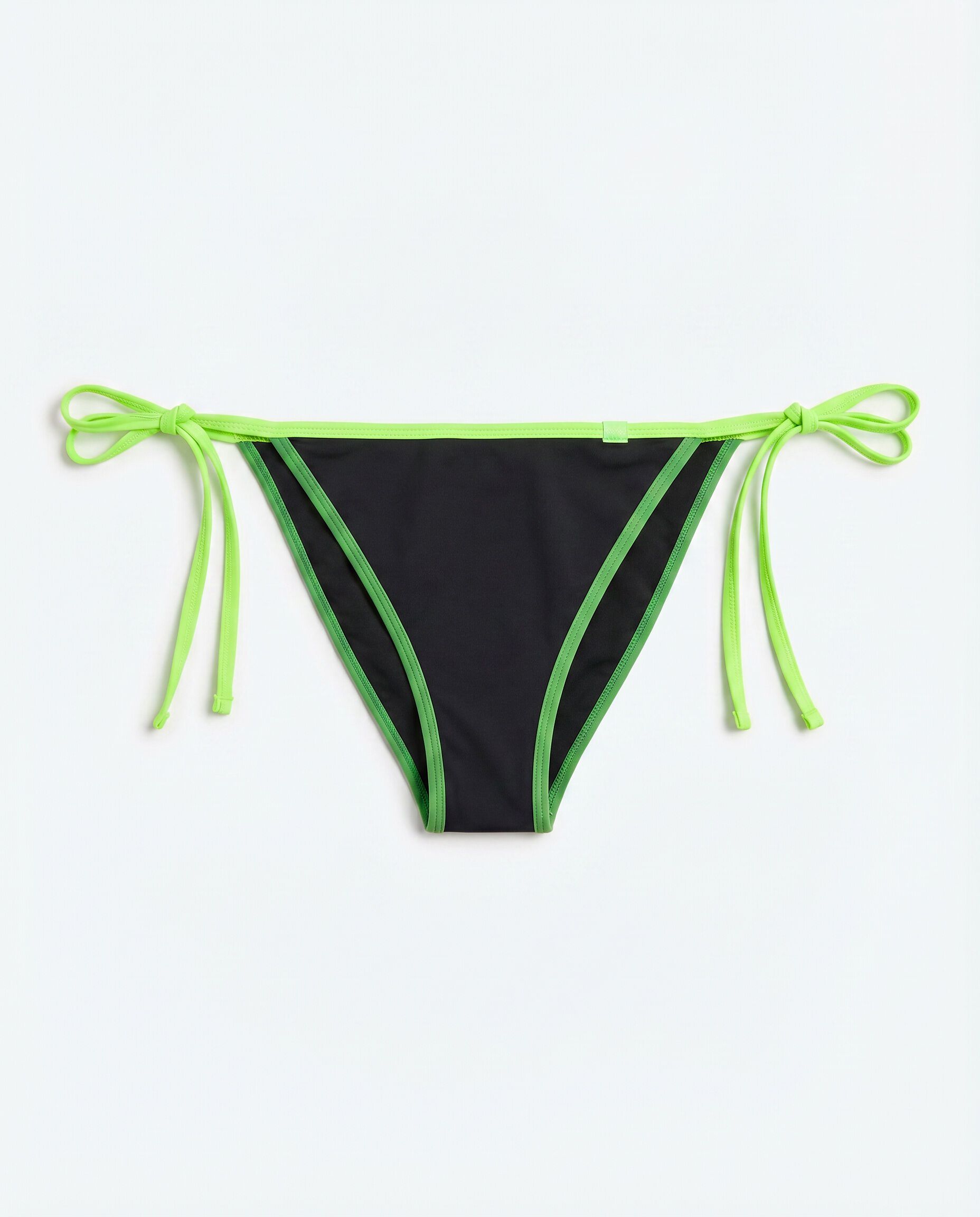 HI&BYE Panty de bikini brasile&ntilde;o con tiras negro negro