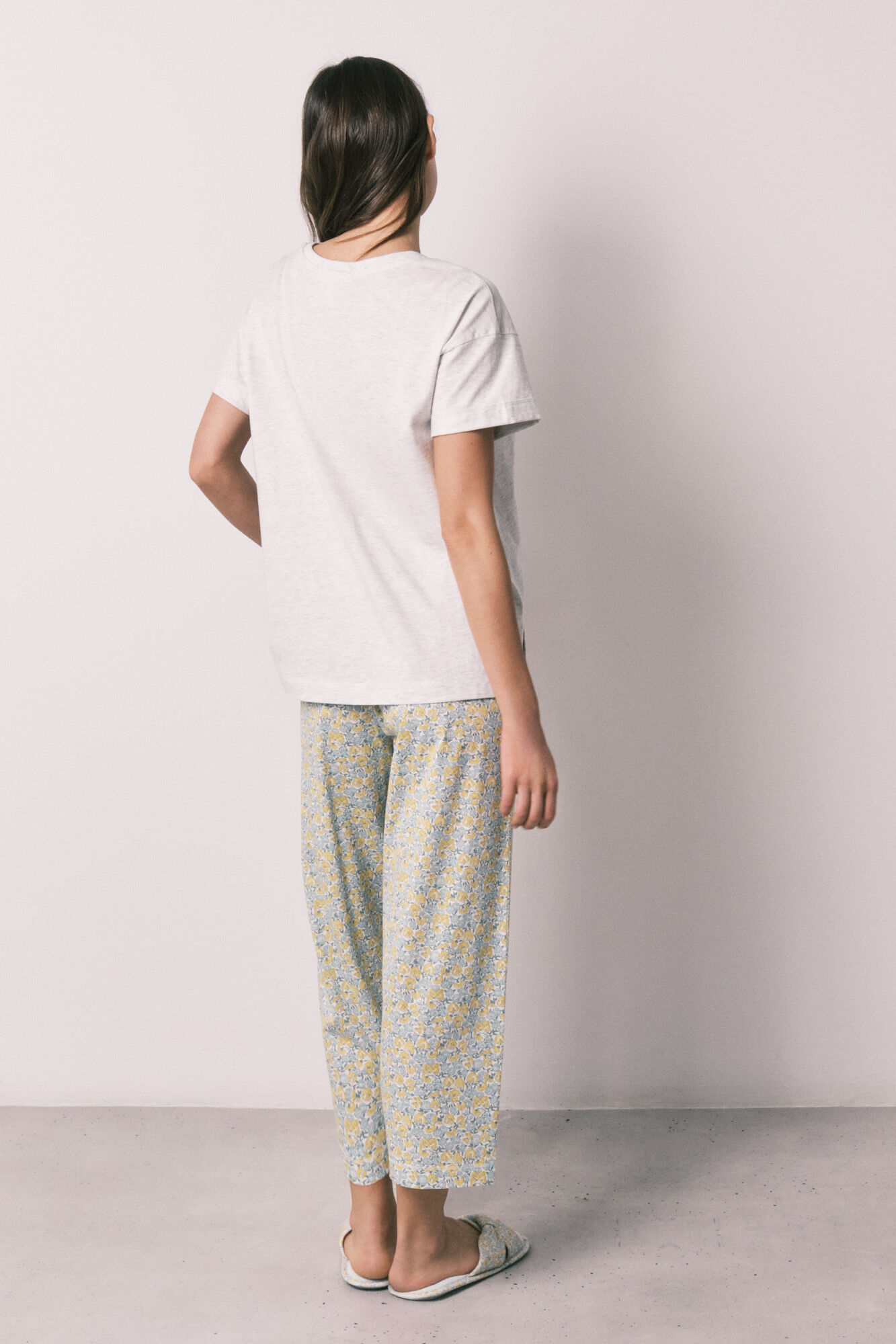 Women'secret Pijama larga de algod&oacute;n Snoopy gris