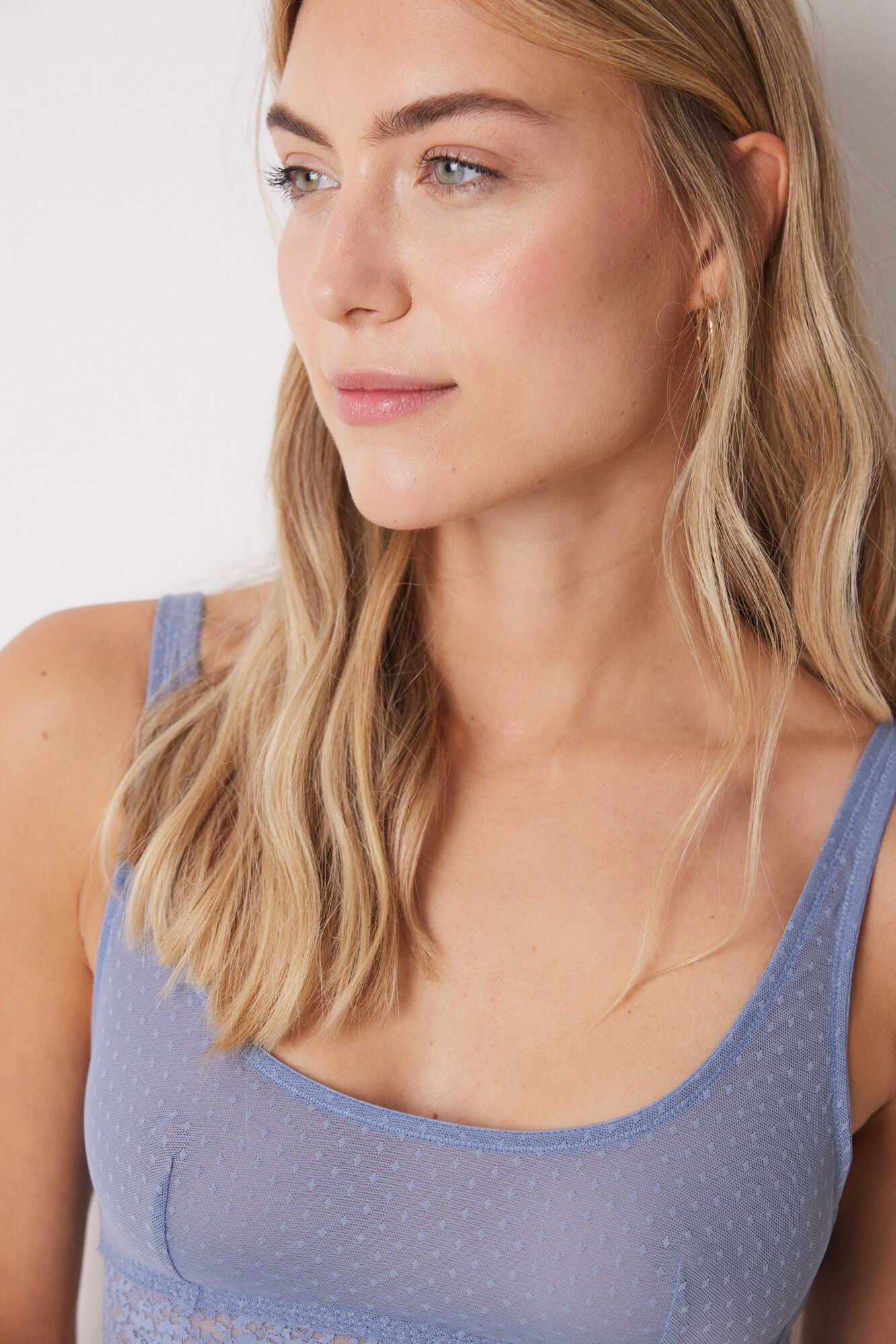 Women'secret Brasier top tul plumet&iacute; azul azul