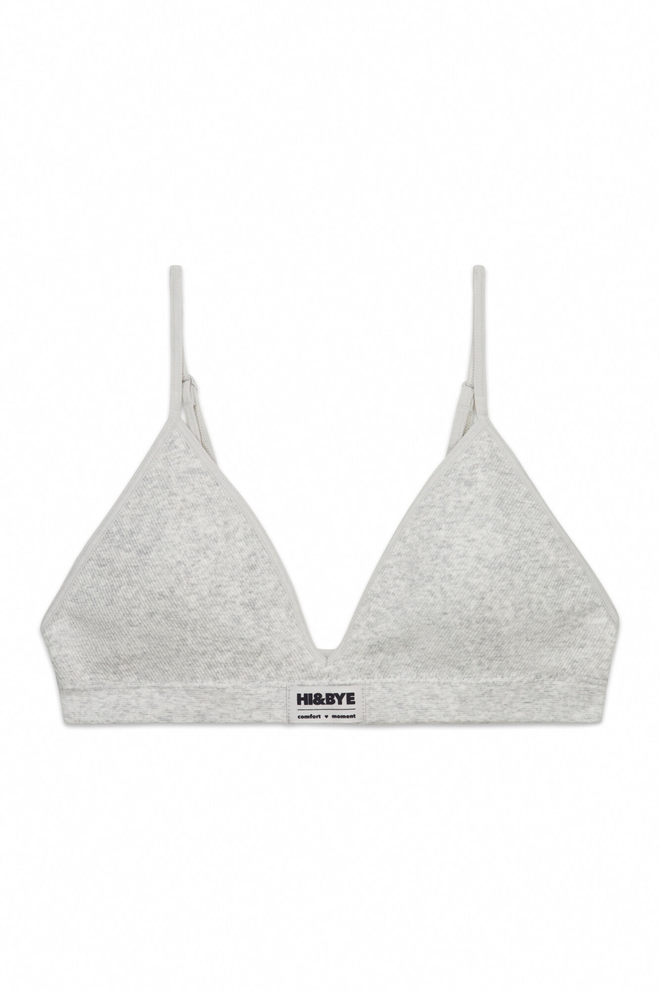 HI&BYE Brasier triangular sin costura gris gris