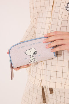Womensecret Pequeño neceser de nailon de Snoopy beige